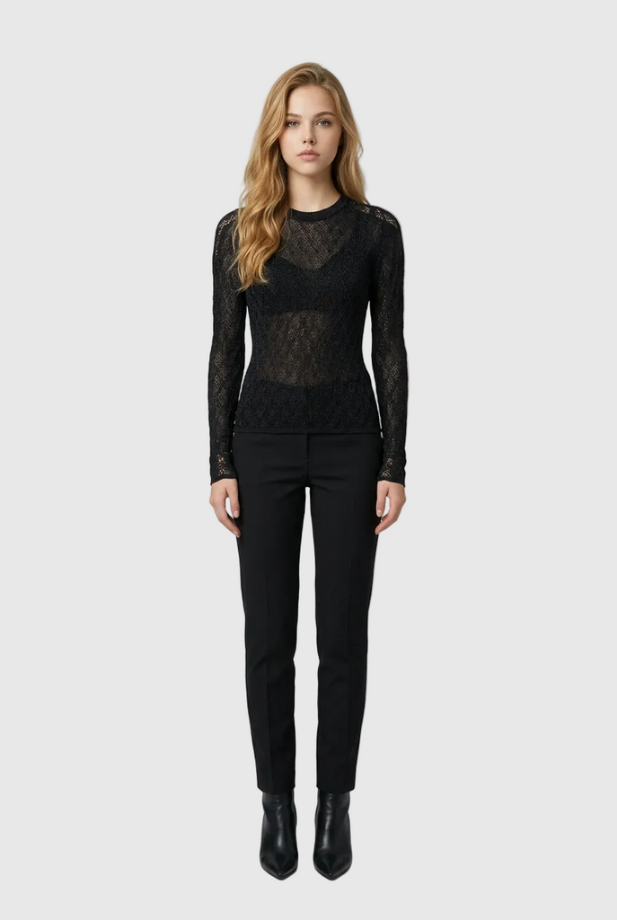 Lunaire Knit Top in Noir