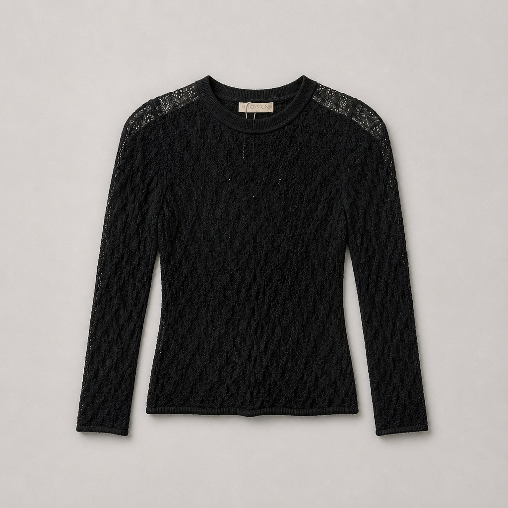 Lunaire Knit Top in Noir