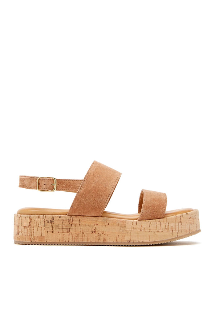 Shelly Sandal in Brick Suede