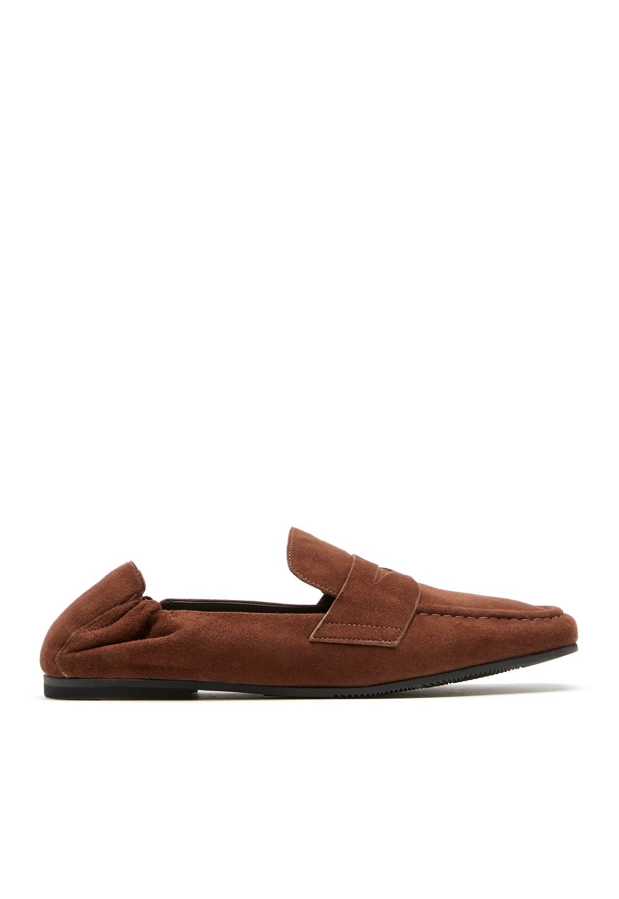Katz Suede Shearling Lined Loafer in Caramel