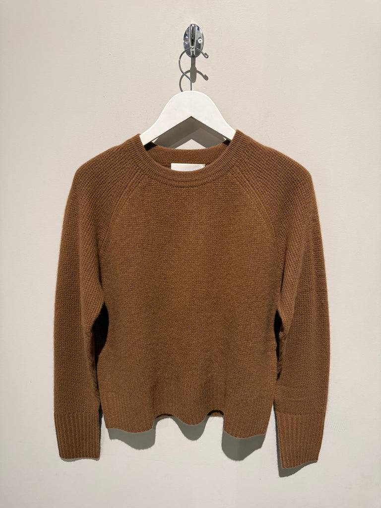 Cashmere Waffle Sweatshirt in Cedarwood