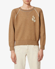Loriby Pullover in Camel/LightGrey - 38
