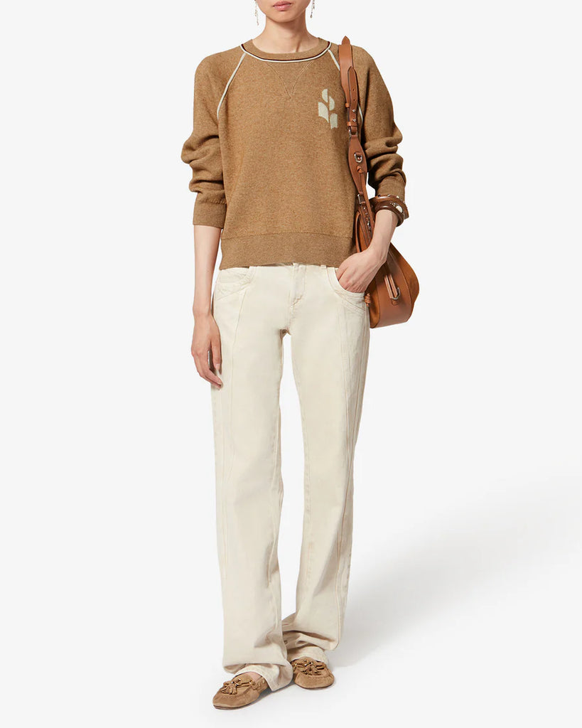 Loriby Pullover in Camel/LightGrey