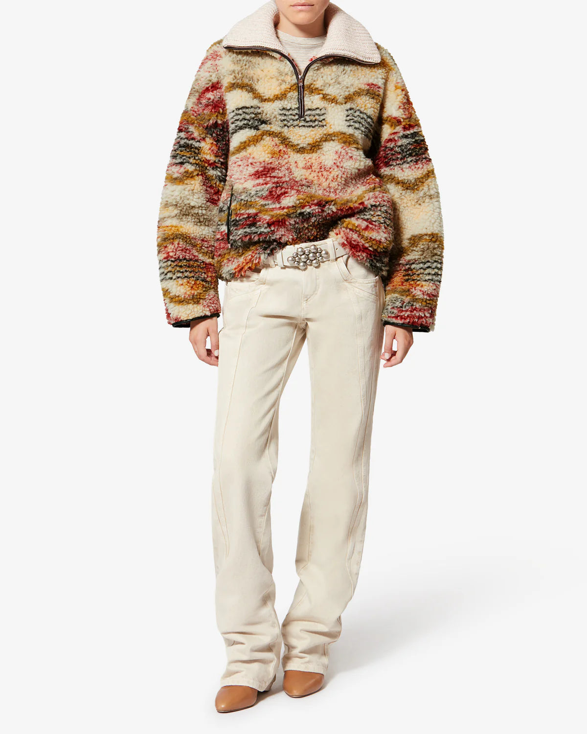 Marner Coat in Ecru/Ochre