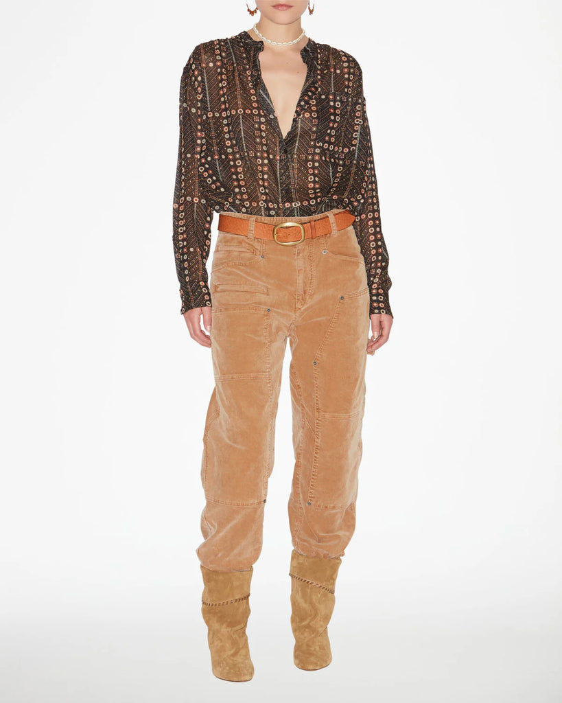 Mexika Top in Faded Black