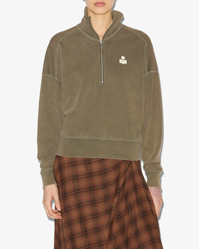Ross Sweatshirt in Dark Bronze/Ecru