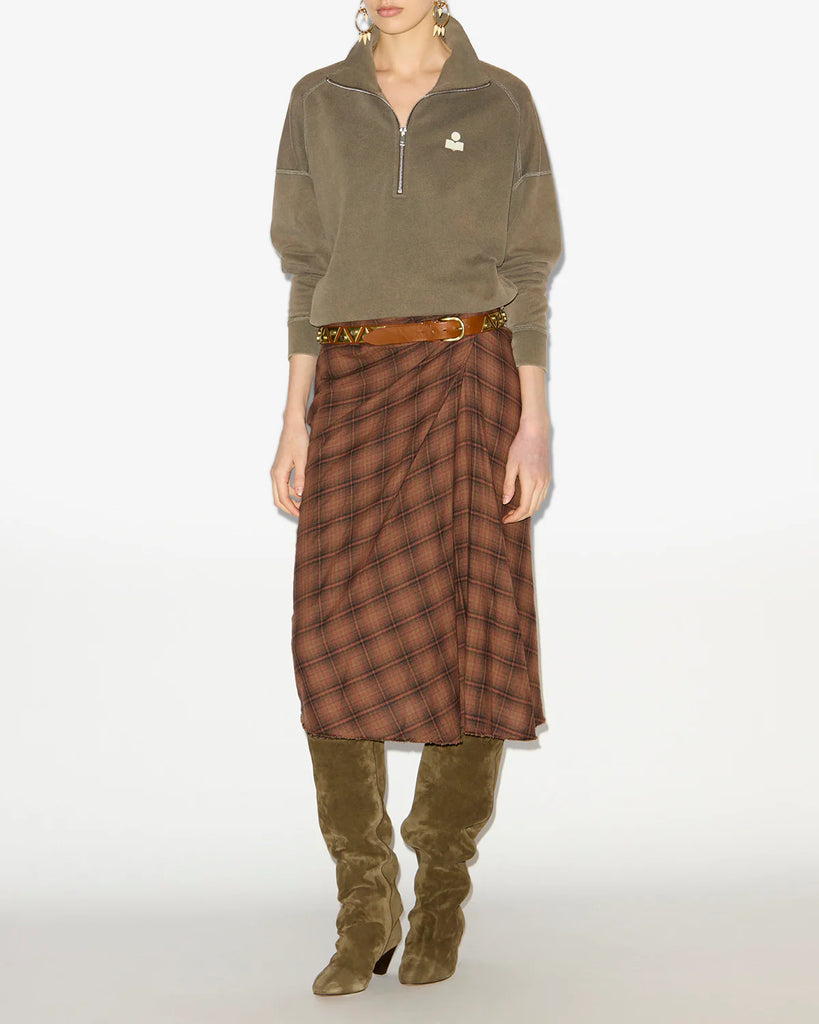 Ross Sweatshirt in Dark Bronze/Ecru
