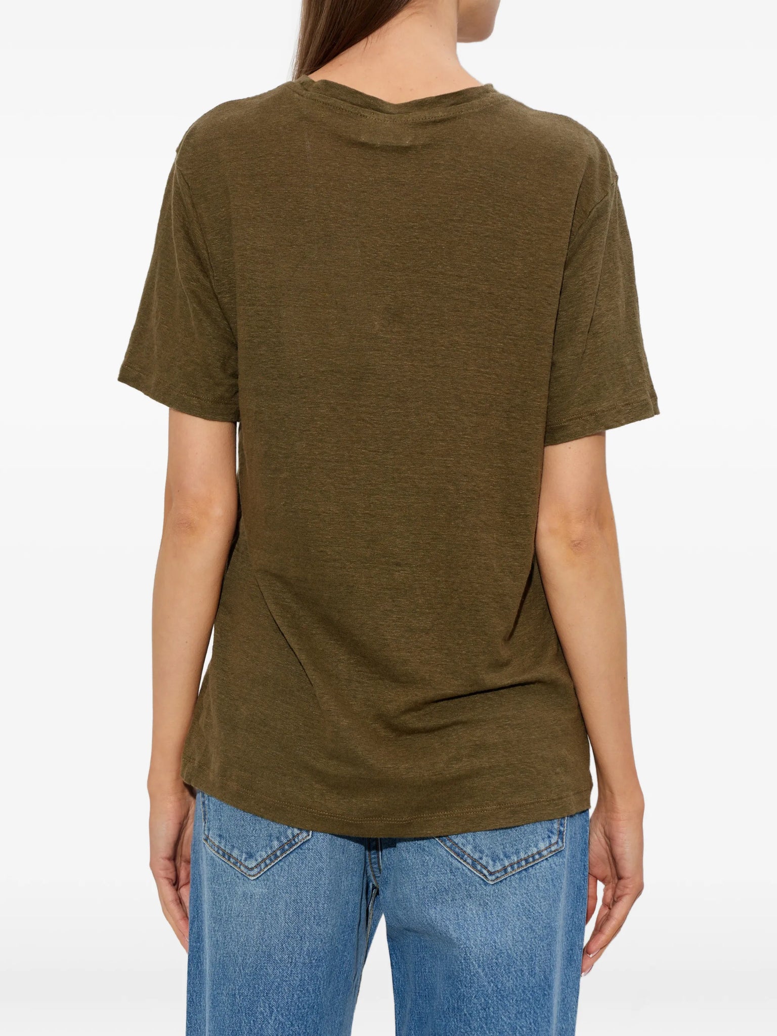 Zewel Tee Shirt in Khaki/Pink