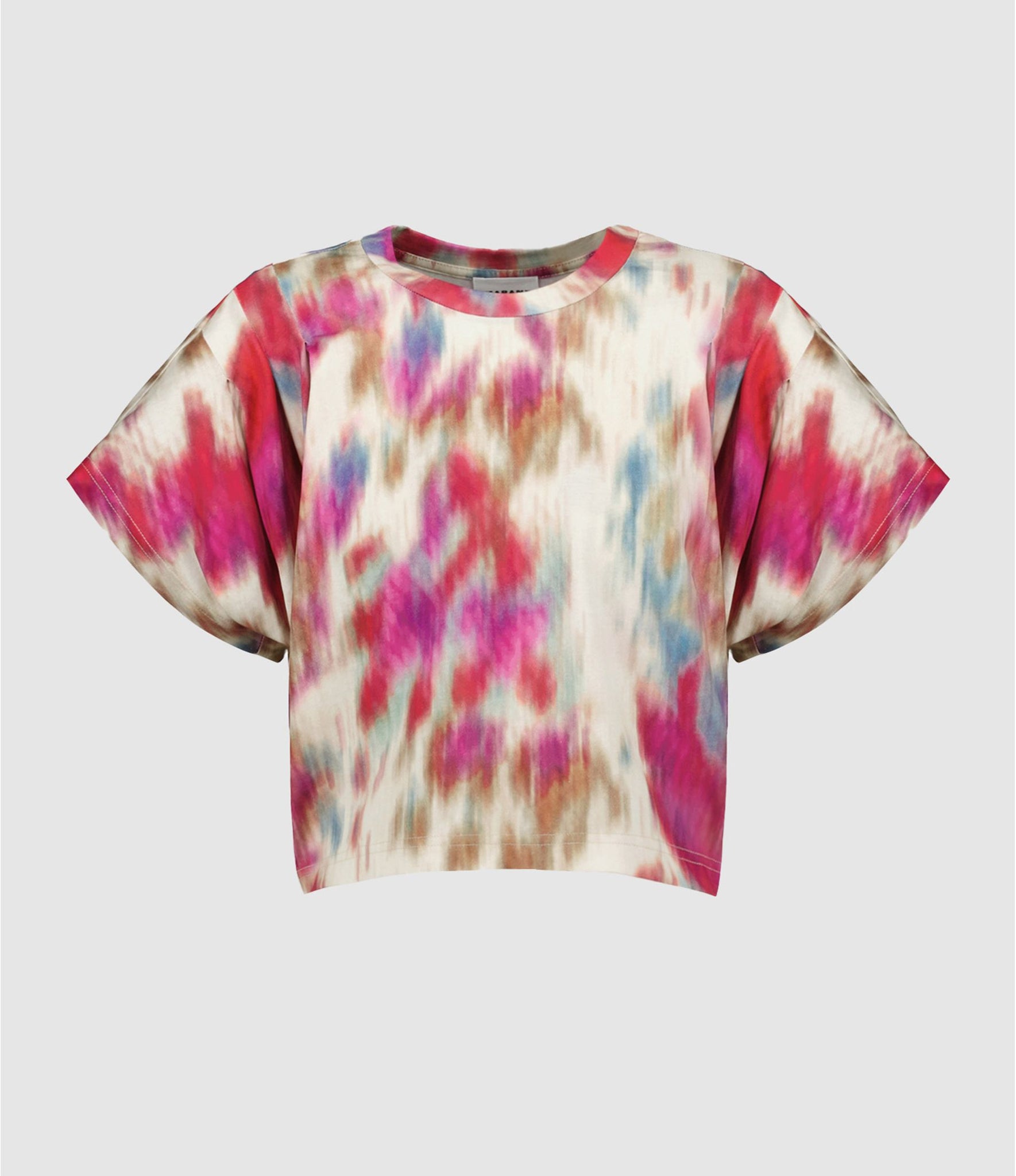 Zilia Tee Shirt in Beige/Raspberry