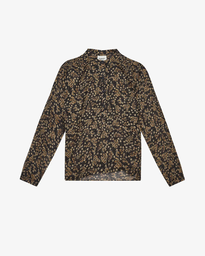 Maria Top in Black/Ochre