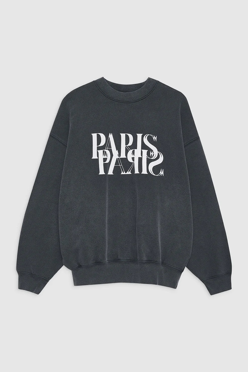 Jaci Sweatshirt Paris in Washed Black