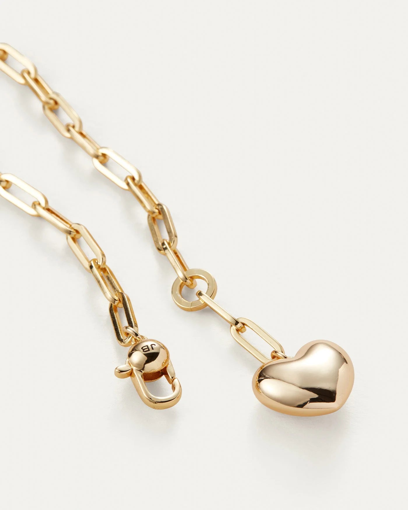 Puffy Heart Chain in Gold