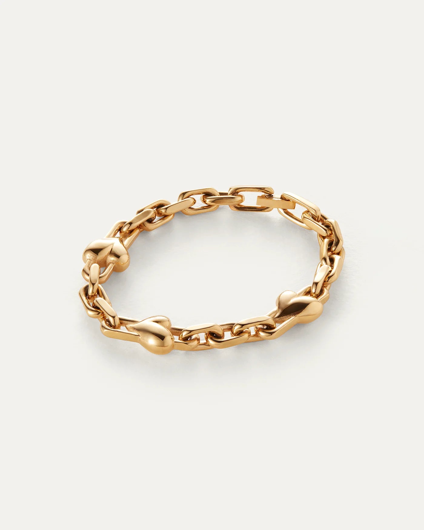 Art Heart Chain Bracelet in Gold