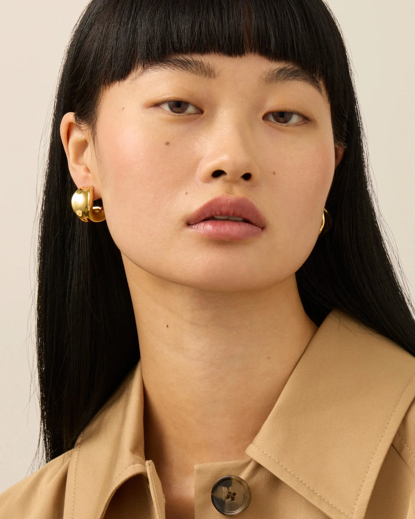 Chunky Doune Hoops in Gold