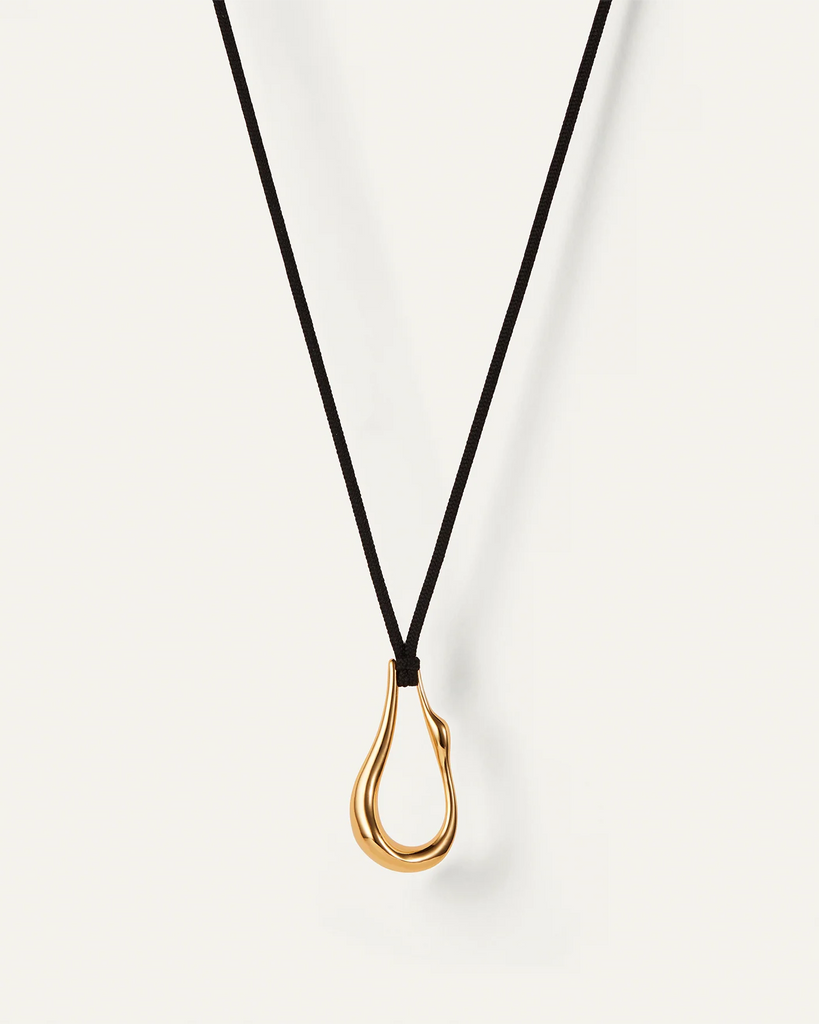 Egret Rope Necklace in Gold
