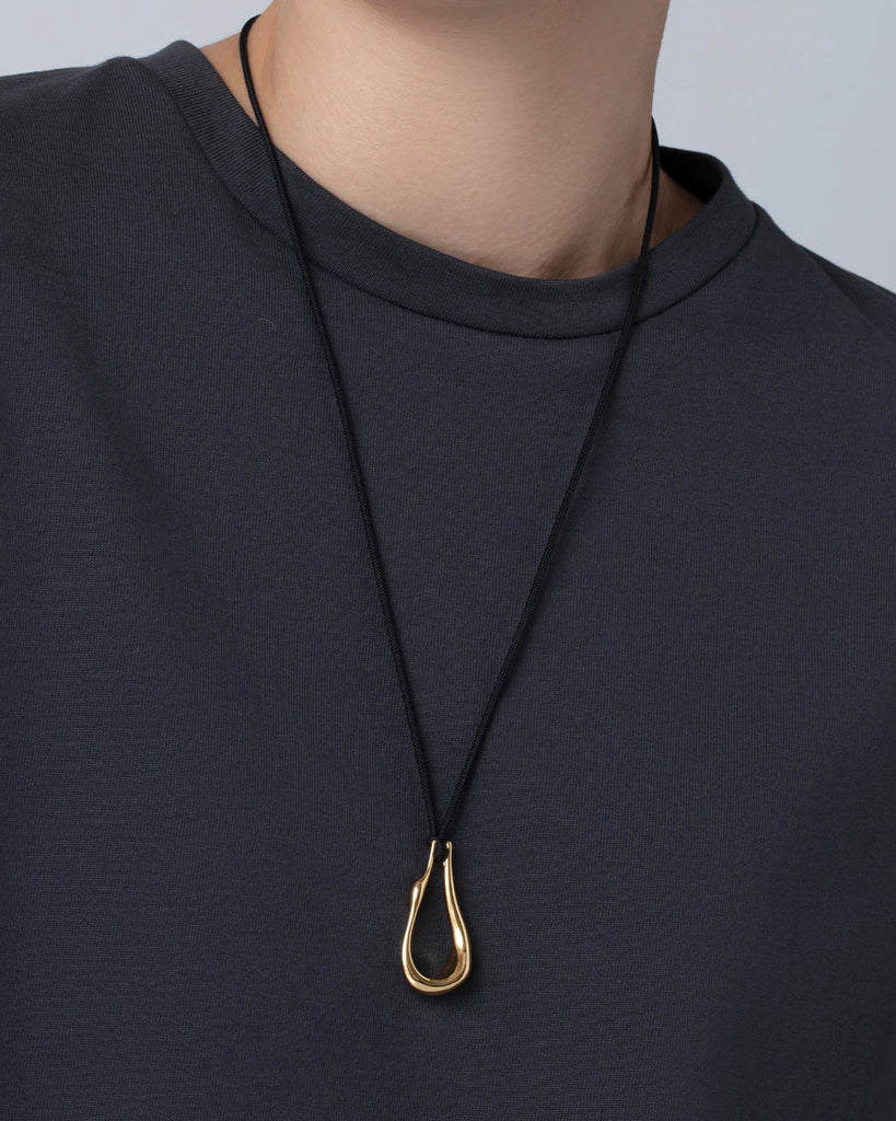 Egret Rope Necklace in Gold