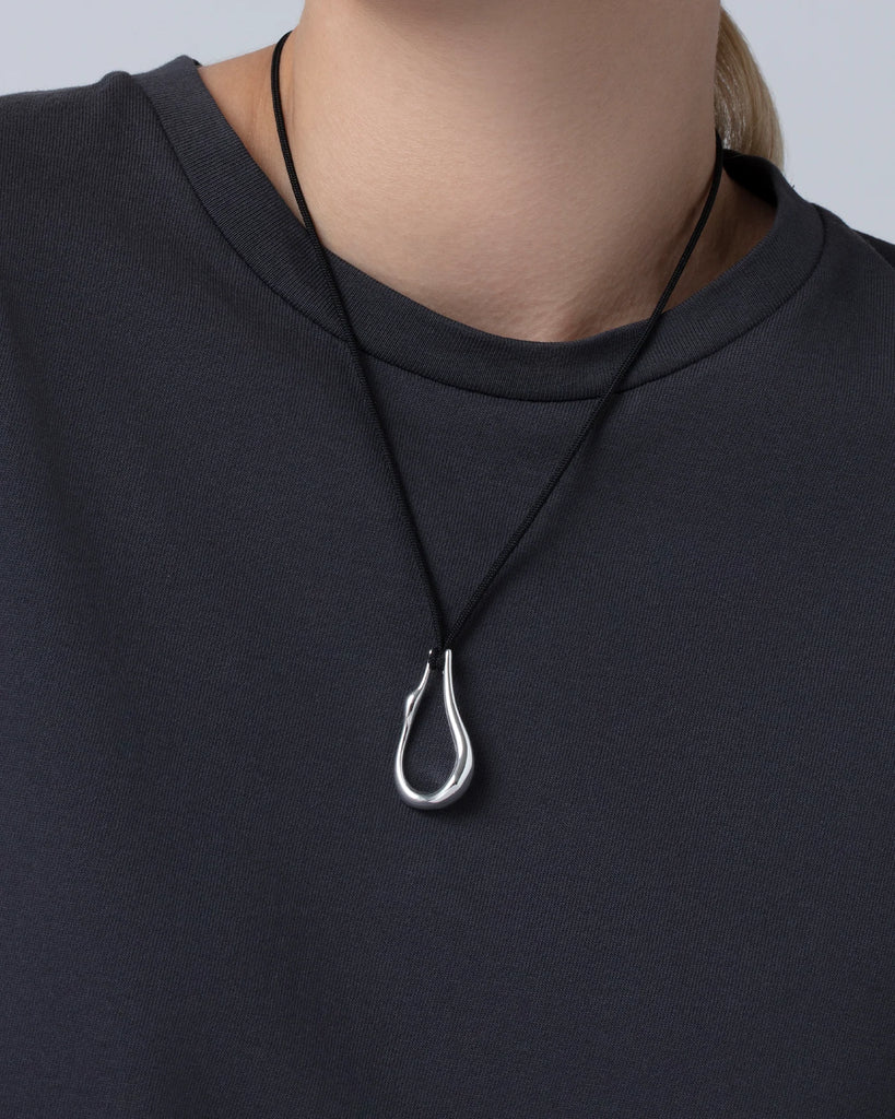 Egret Rope Necklace in Silver