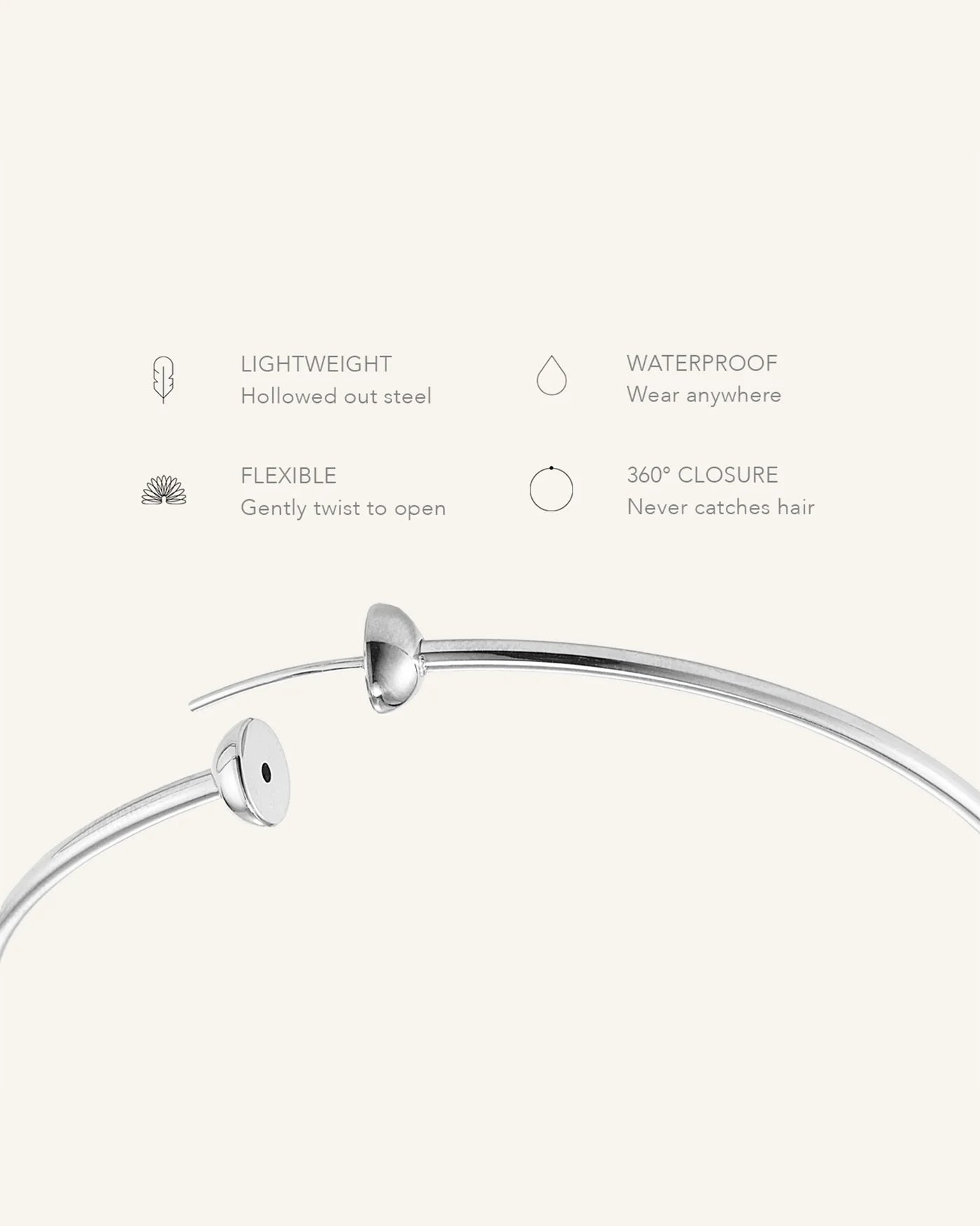 Icon Hoops Small in Silver