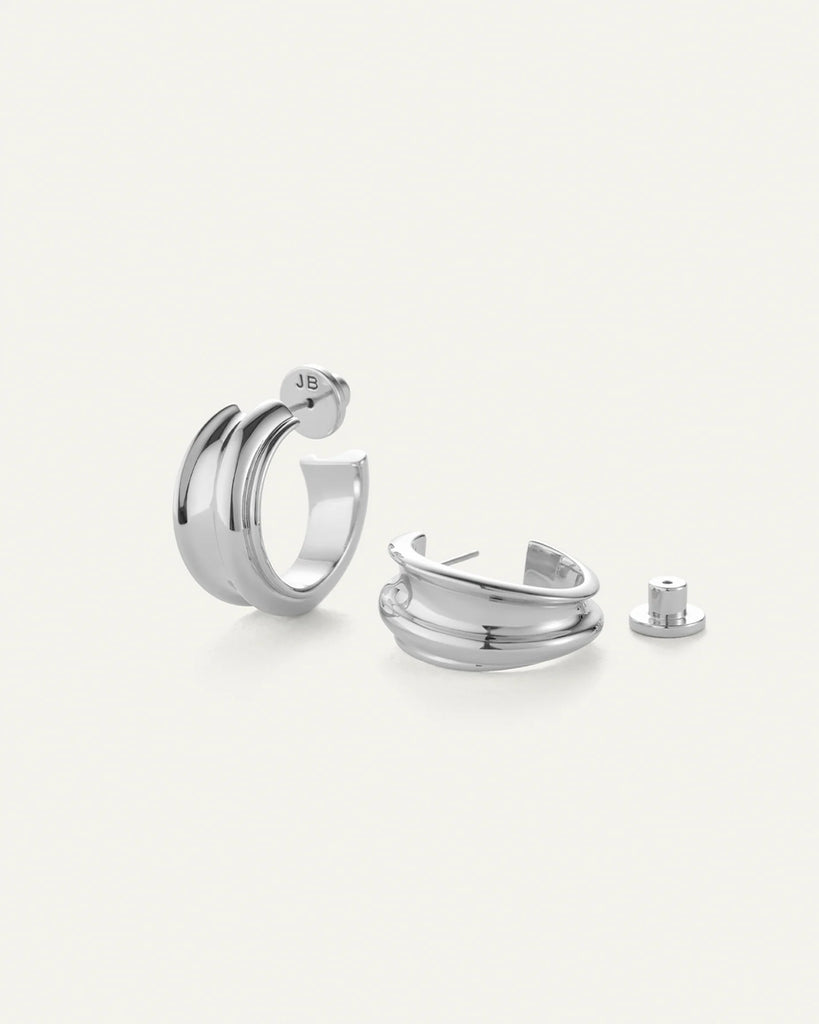 Lennon Hoops in Silver