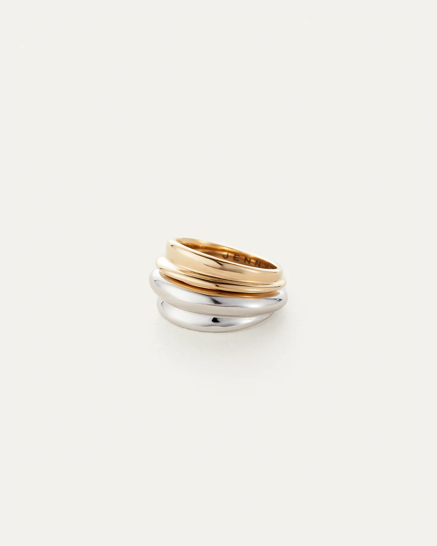 Lennon Ring Set in Two-Tone