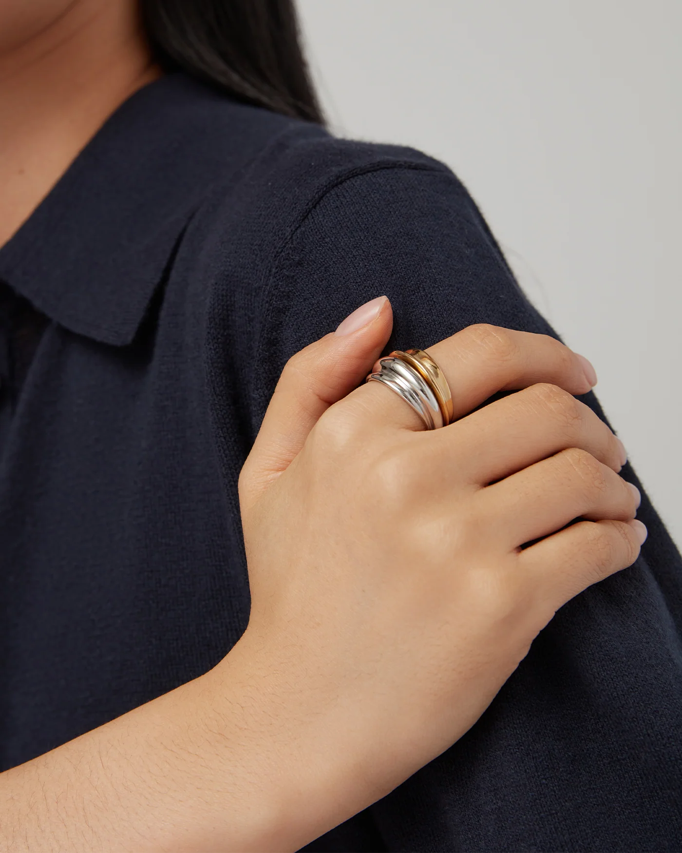 Lennon Ring Set in Two-Tone