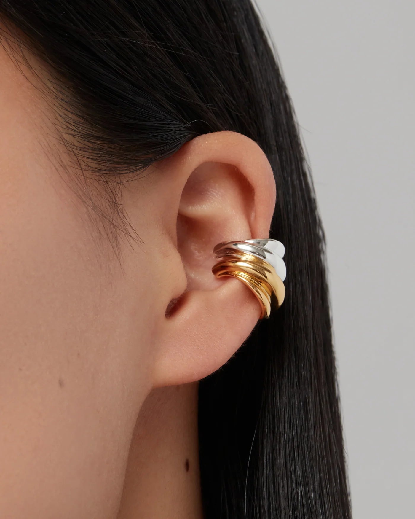 Leona Ear Cuff Set in Two Tone