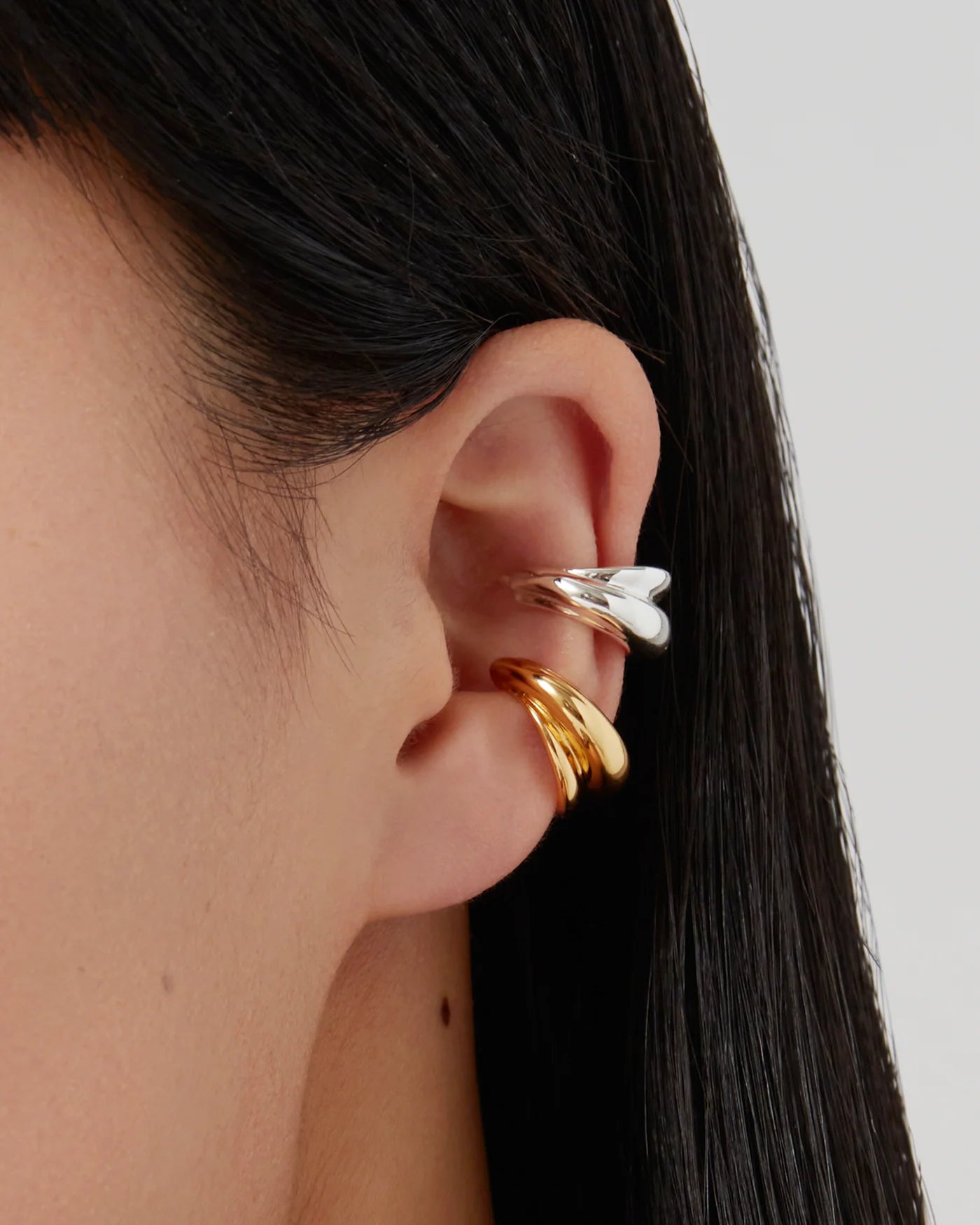 Leona Ear Cuff Set in Two Tone