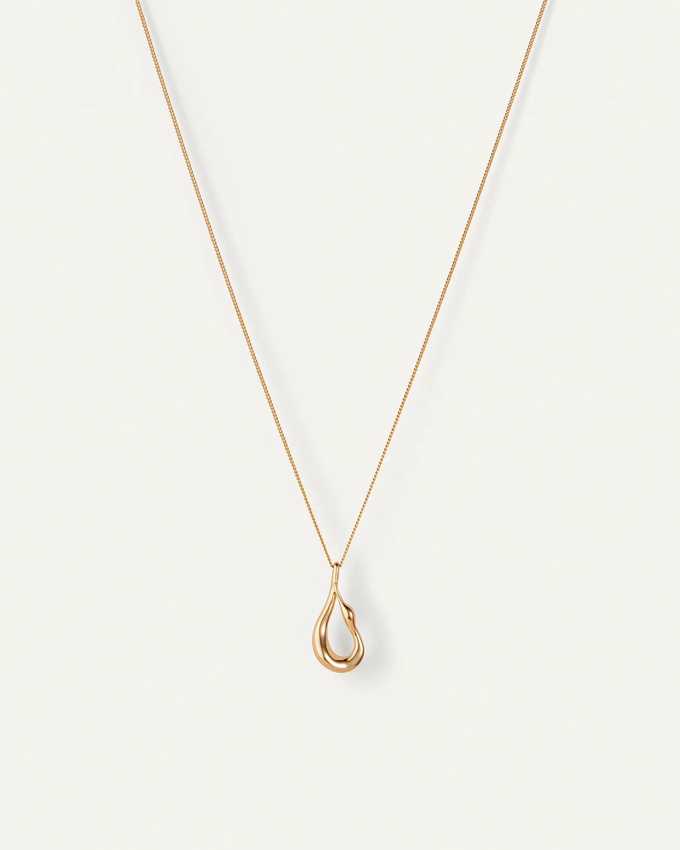 Mini Egret Pendant Necklace in Gold