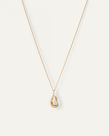 Mini Egret Pendant Necklace in Gold