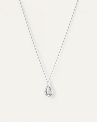 Mini Egret Pendant Necklace in Silver