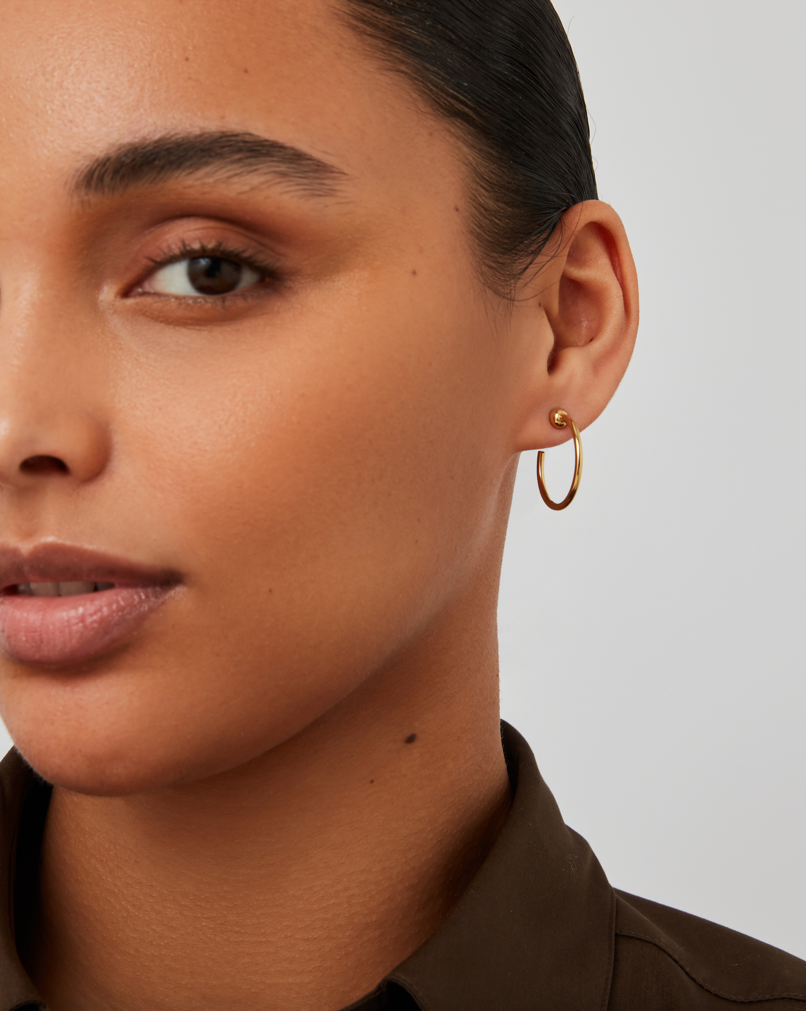 Mini Icon Hoops in Gold