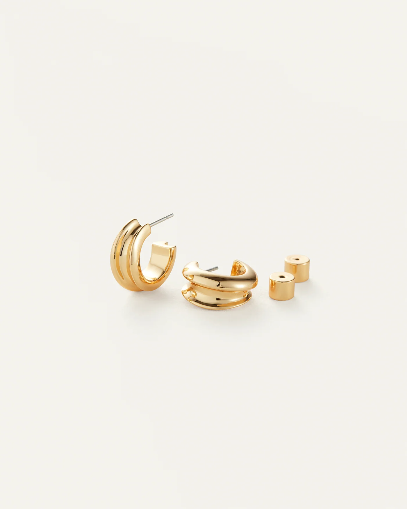 Mini Lennon Hoops in Gold