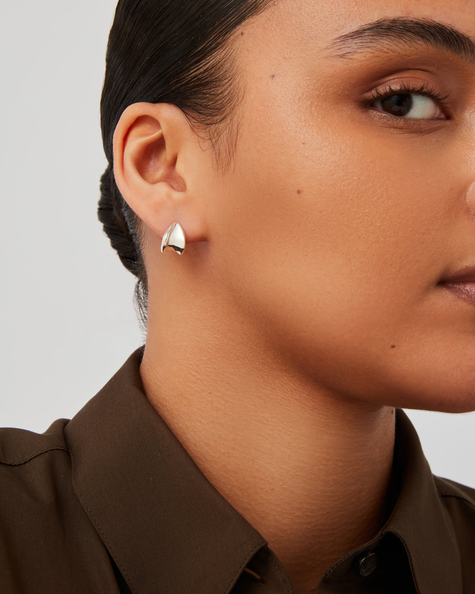 Mini Paige Puffs in Silver
