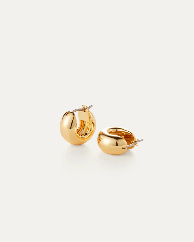 Mini Tome Hoop Earrings in Gold