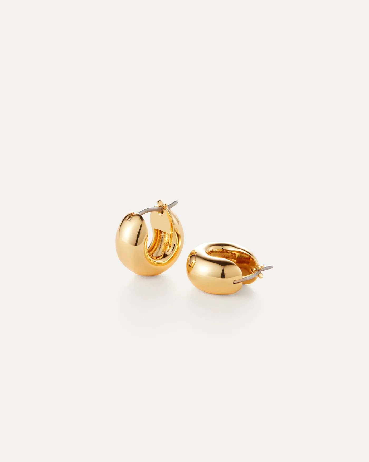 Mini Tome Hoop Earrings in Gold