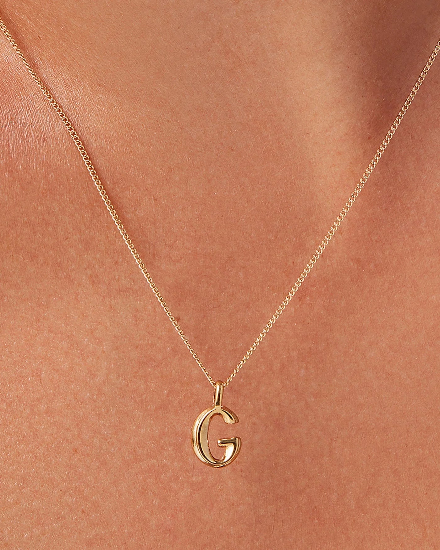 Monogram Necklace in Gold - G