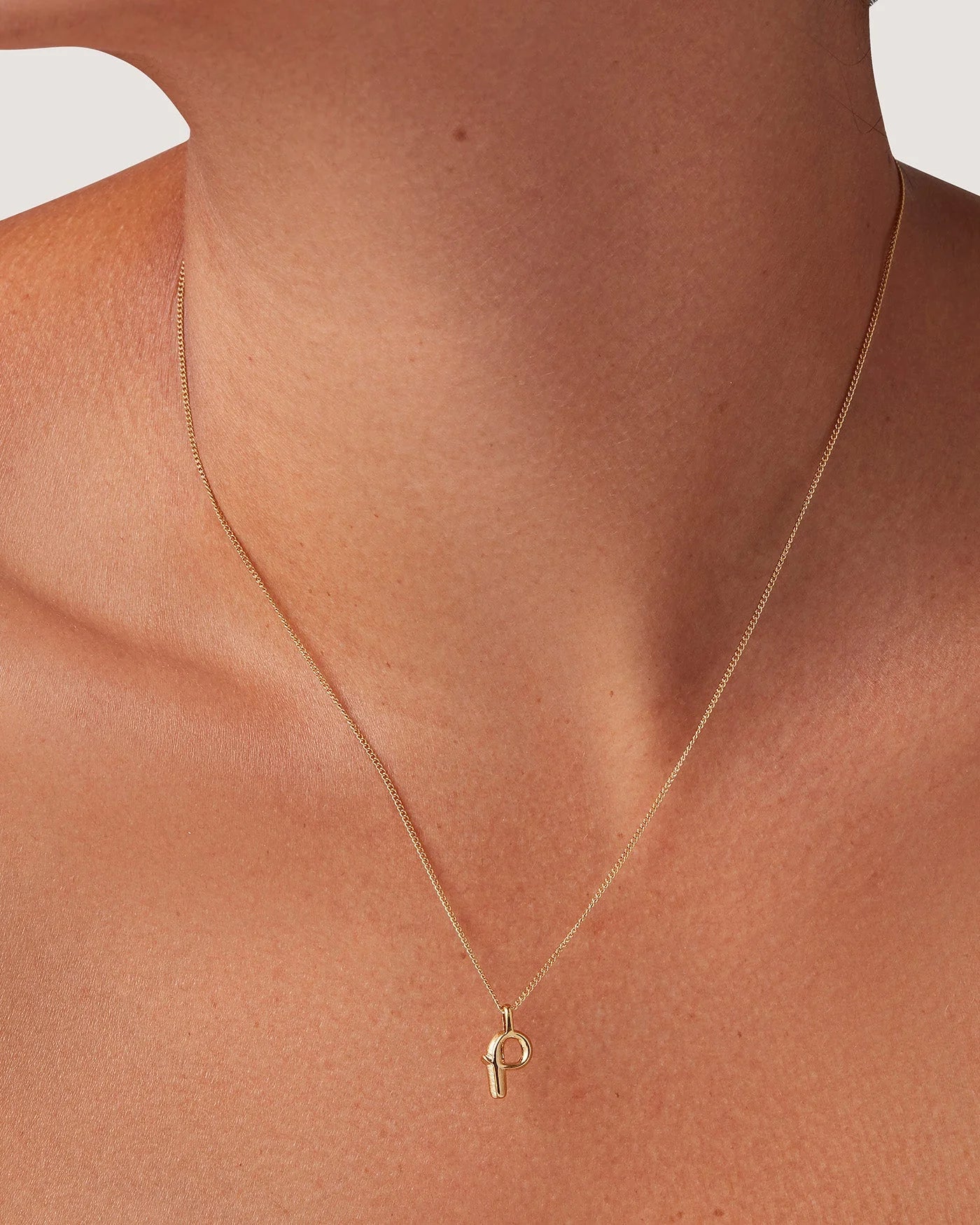 Monogram Necklace in Gold - P