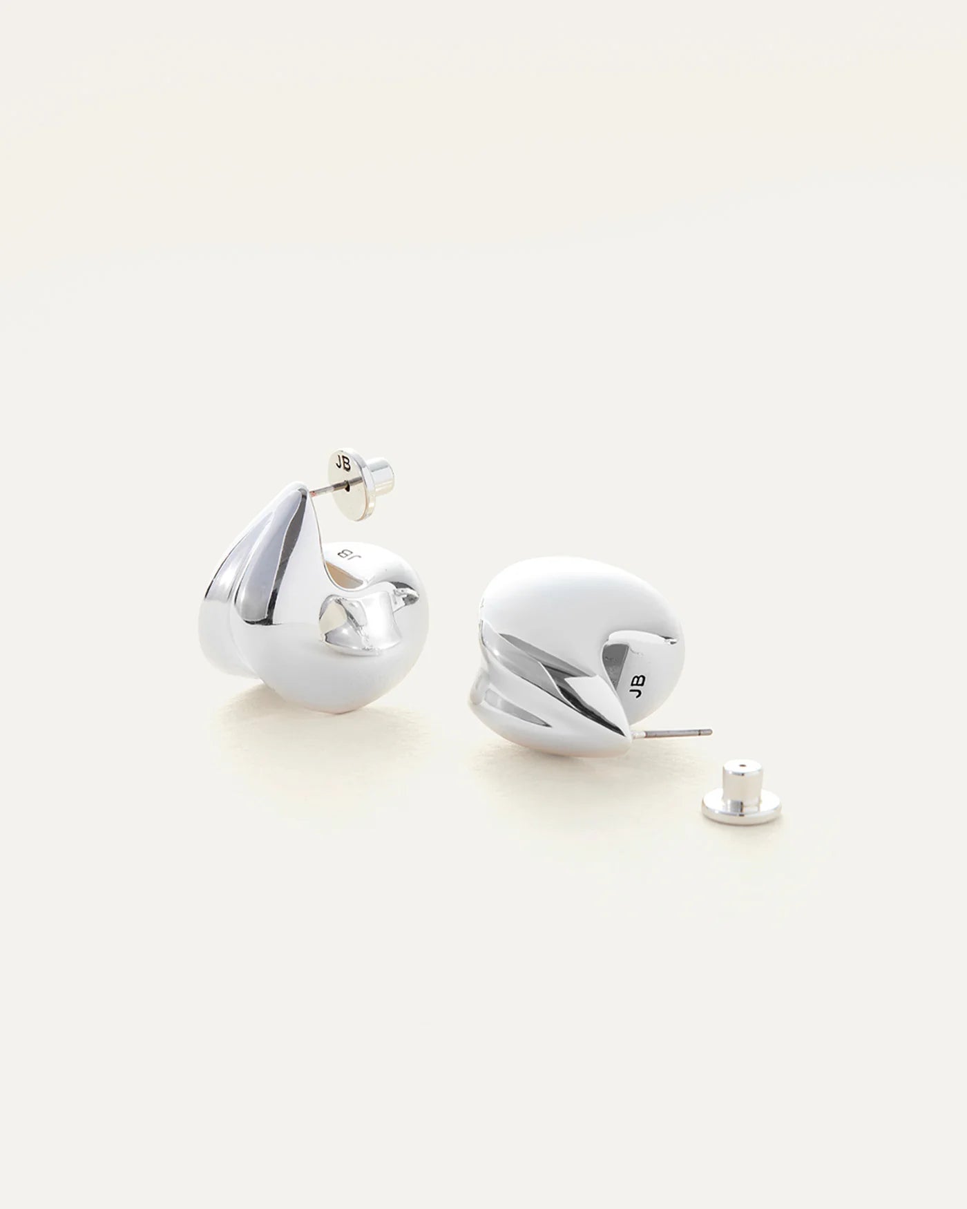 Nouveaux Puff Earrings in Silver