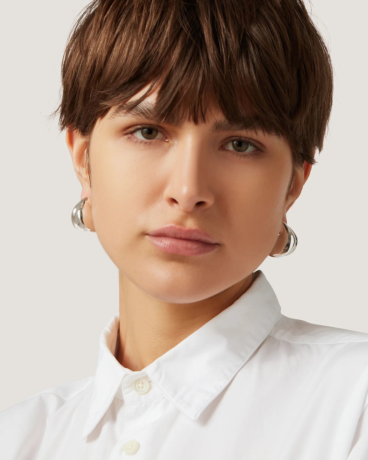Paige Puff Earrings Silver