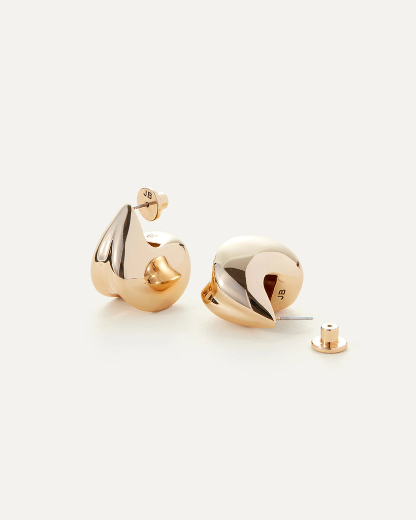 Paige Puff Earrings in Gold