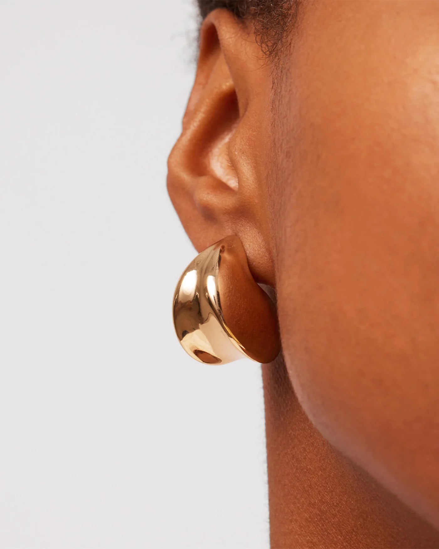 Paige Puff Earrings in Gold