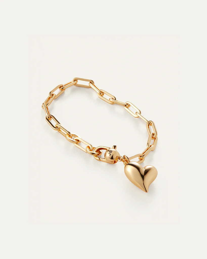 Puffy Heart Bracelet in Gold