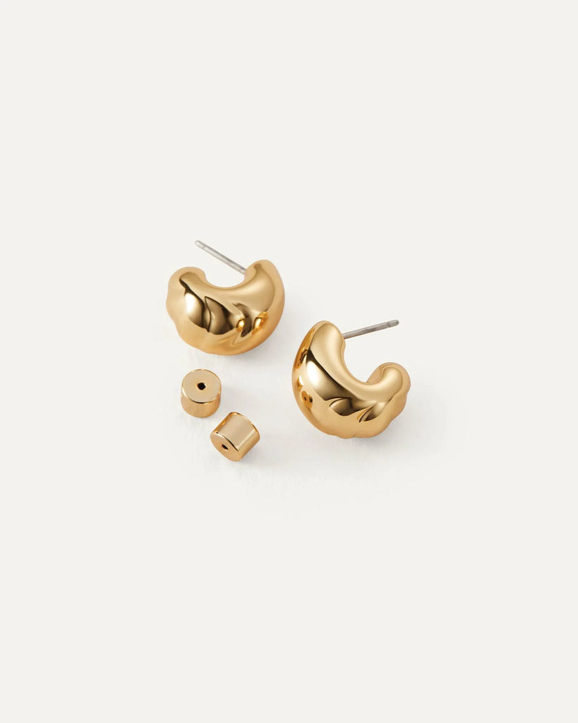 Small Nelle Hoop Earrings in Gold