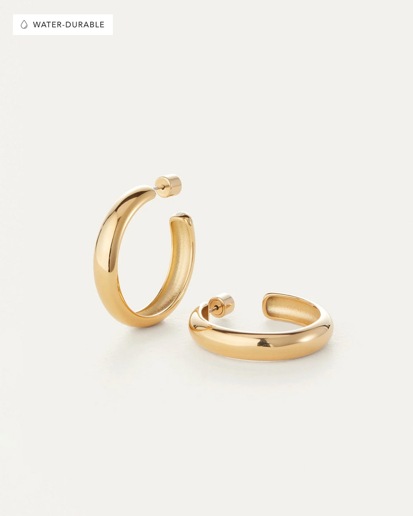 Staple Hoops Large in Gold