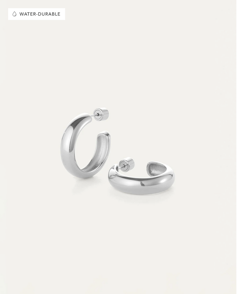 Staple Hoops Medium in Silver