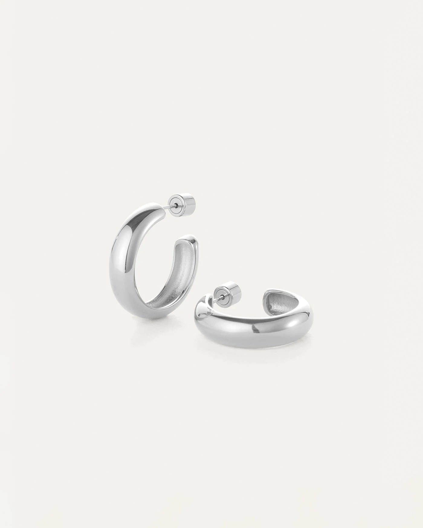 Staple Hoops Medium in Silver