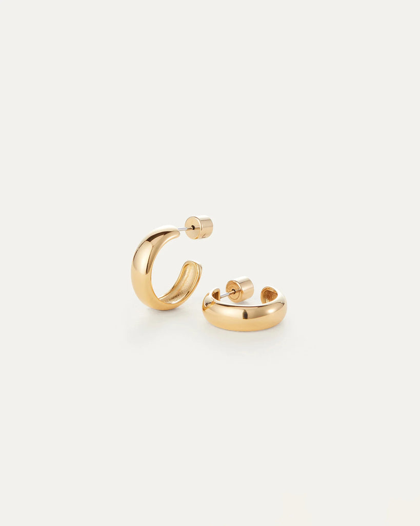 Staple Hoops Small in Gold