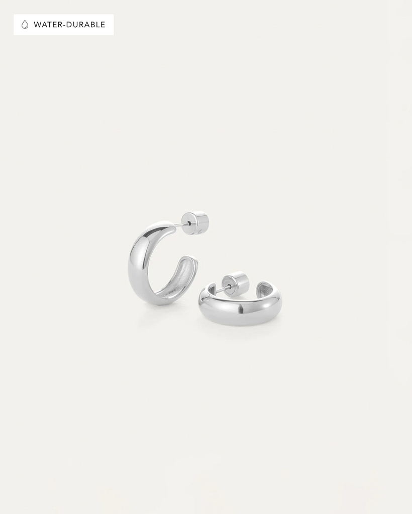 Staple Hoops Small in Silver