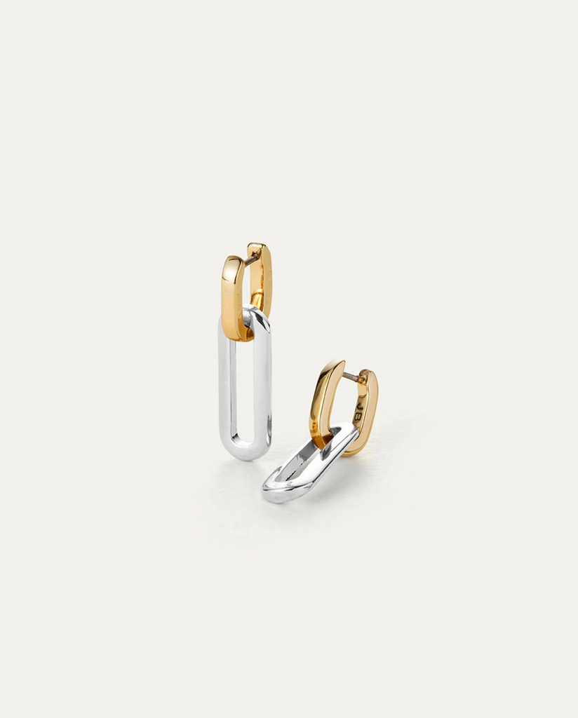 Teeni Detachable Link Earrings in Two Tone