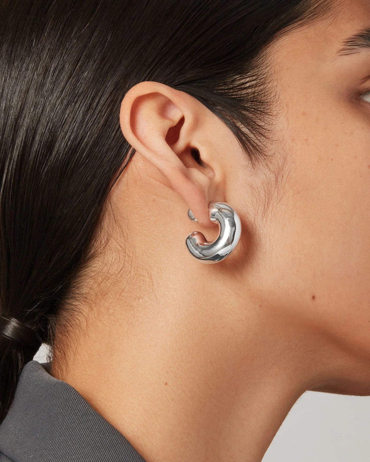 Tome Hoops Large in Silver